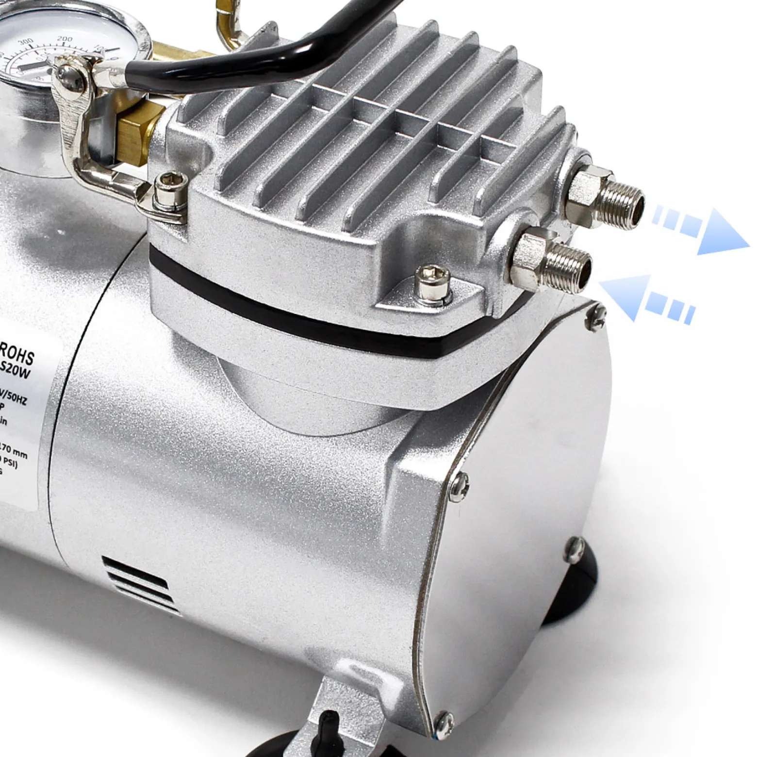 Airbrush Kompressor AS20W Vakuumpumpe Airbrushkompressor 4 bar Einzylinder