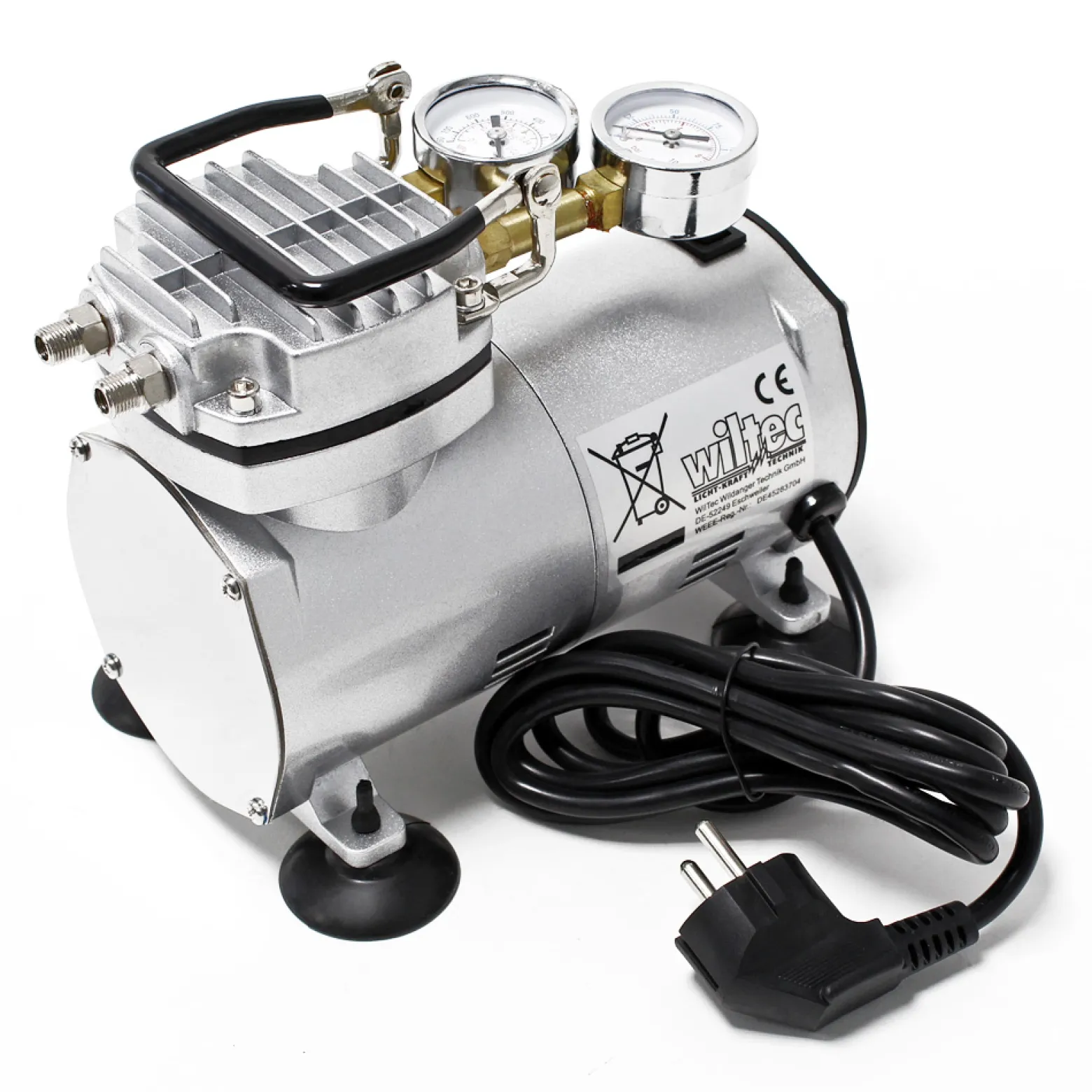 Airbrush Kompressor AS20W Vakuumpumpe Airbrushkompressor 4 bar Einzylinder