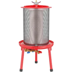 Edelstahl Hydropresse mit 20 Liter Korbinhalt, Wasserdruckpresse mit 3 bar zum Pressen von Obst