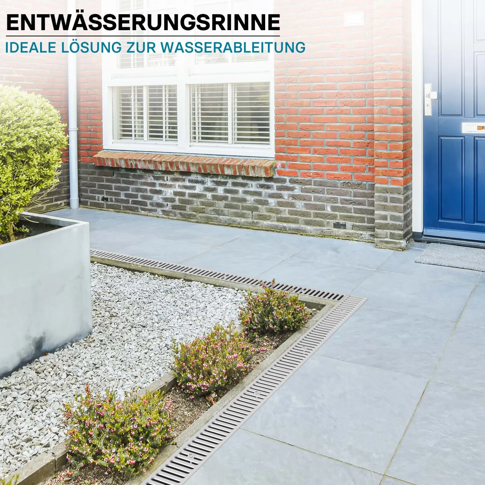 Entwässerungsrinne 1m Abdeckrost 1,5t verzinkt Ablaufrinne Abwasserrinne Abwasser