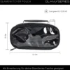 GlamSeries GlamSwitcher Pouch Taschen Inlay 270 x 130 x 110 mm, PVC-beschichtete Make Up Tasche mit transparentem Deckel
