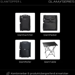 GlamSeries GlamTopper L hitzebeständige Silikonmatte 30 x 55 x 0,5 cm für Make up und Hot Tools wie Glätteisen