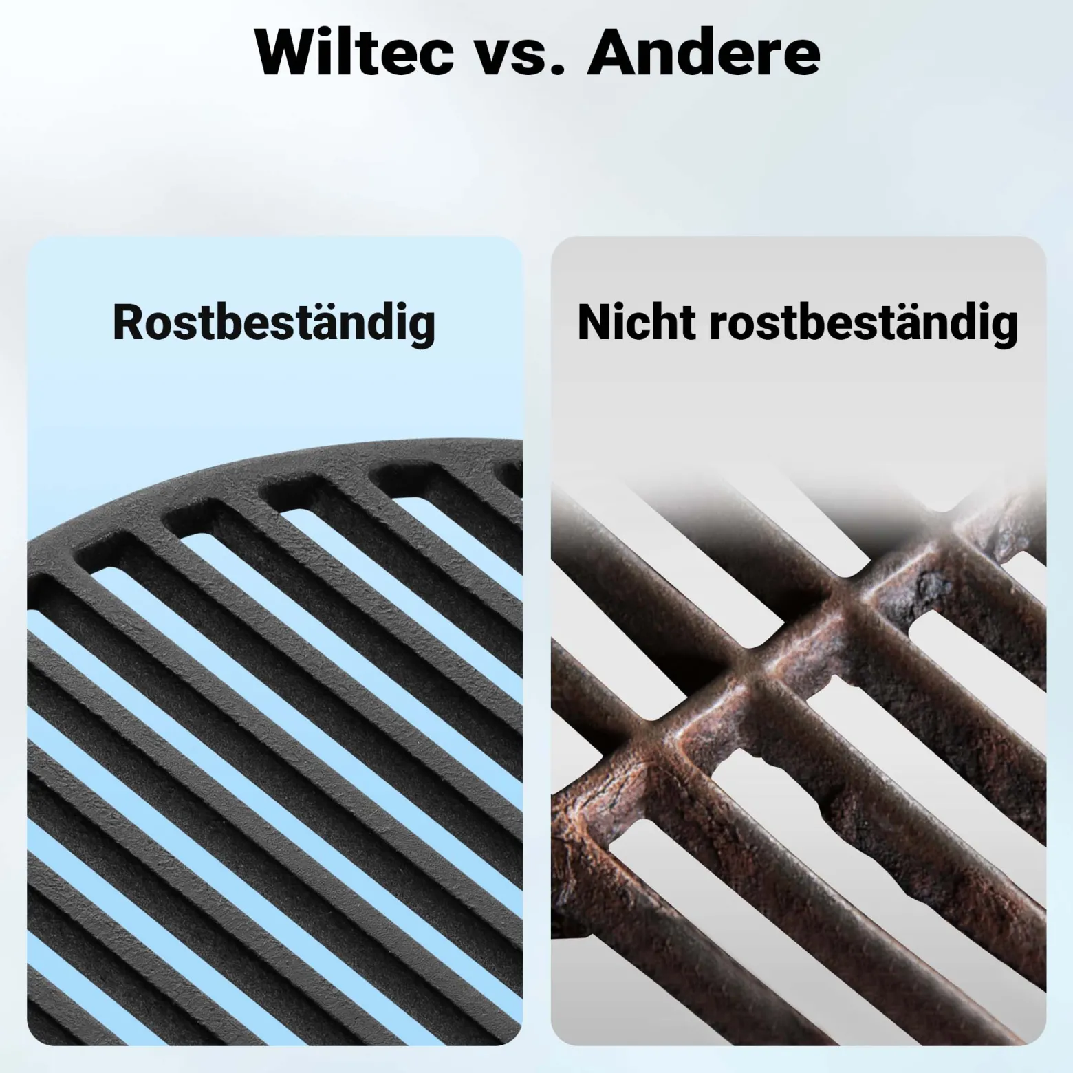 Gusseisen Grillrost rund Ø 45 cm massiv Kugelgrill und Rundgrill