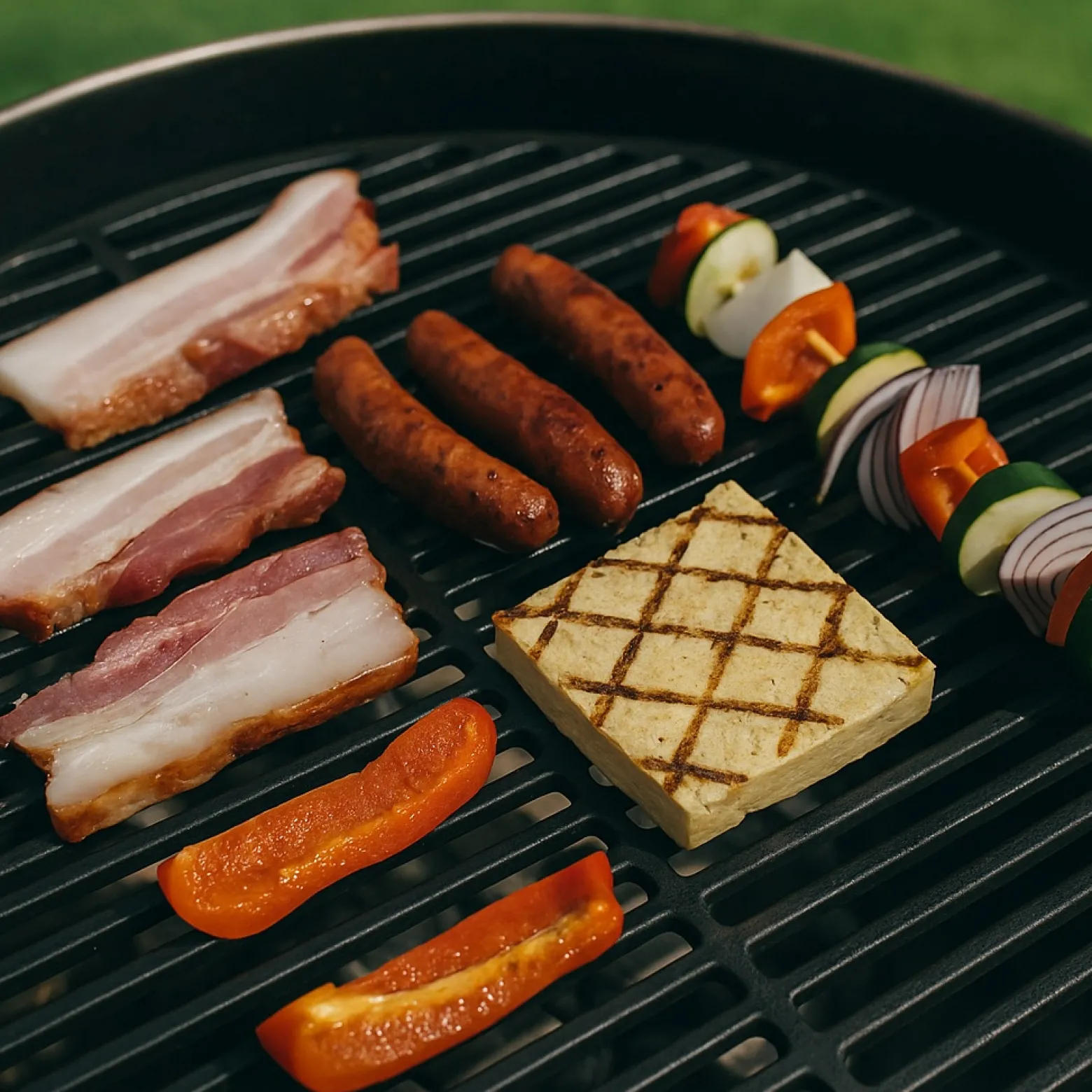 Gusseisen Grillrost rund 54,5 cm massiv für Kugelgrill und Rundgrill