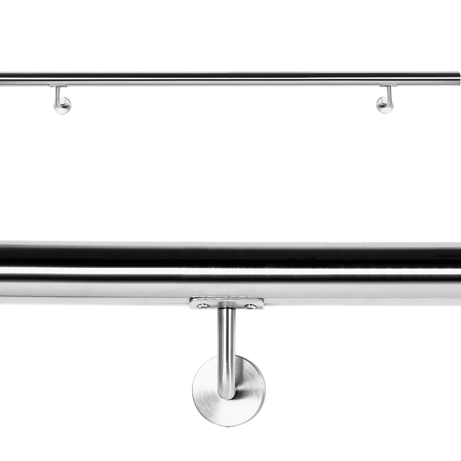 Handlaufset Wandhalter Handlauf 200cm Halter Treppe Haltegriff Edelstahl V2A