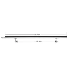 Handlauf Treppe 80cm, Handlaufset Edelstahl V2A, Haltegriff Treppe, Wandhalter