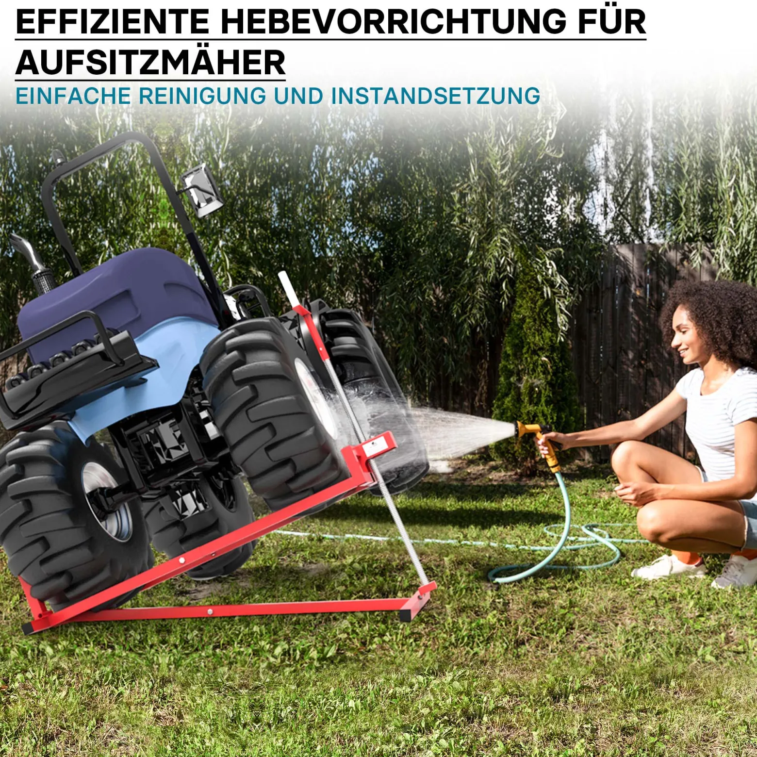 Hebevorrichtung Aufsitzmäher-, Rasentraktor-Heber 115x50x20cm max. 250kg stufenlos verstellbar