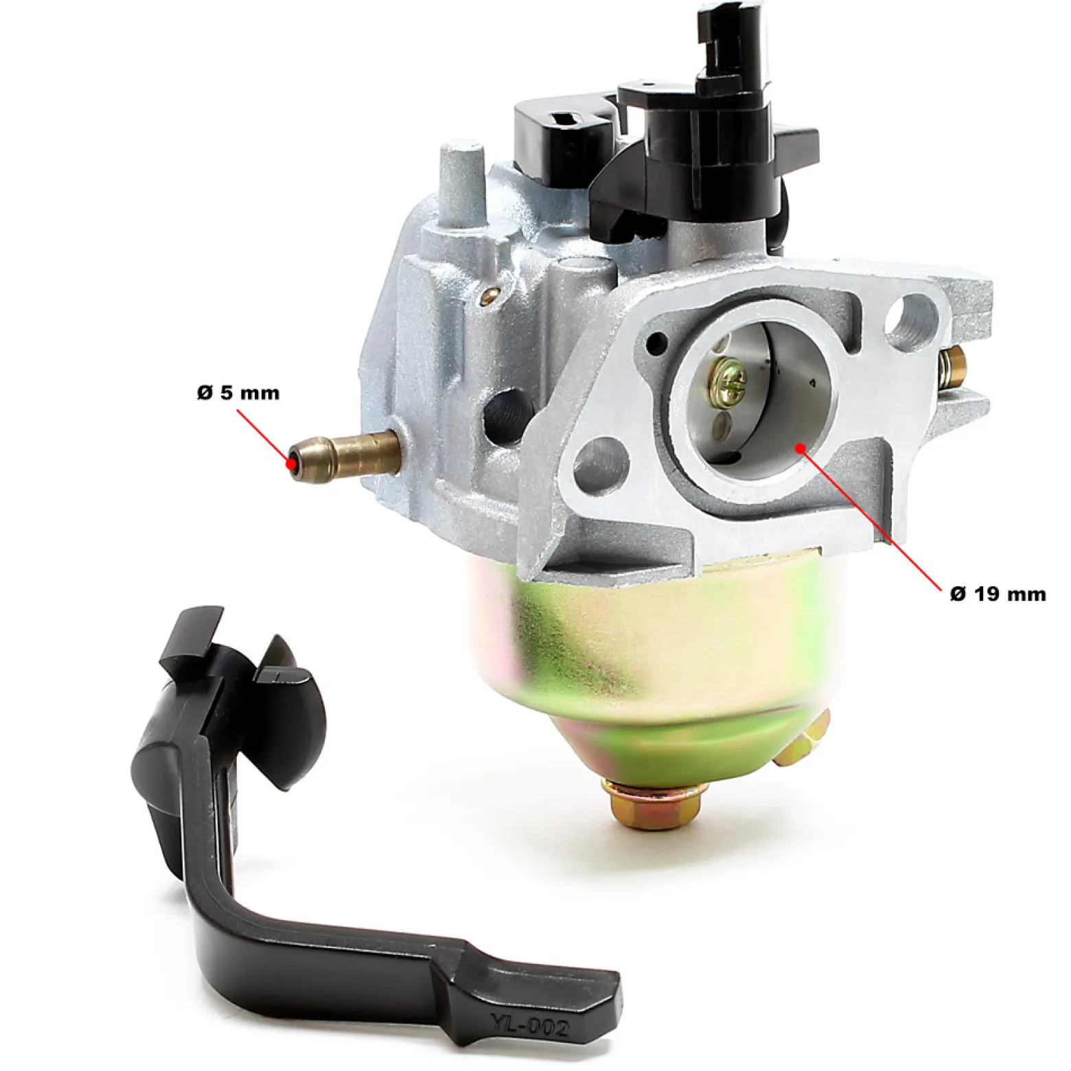 LIFAN Ersatzteil für 6,5 PS Benzinmotor Vergaser ohne Benzinhahn, leistungsstarker 4-Takt Motor, Benzin Motor Hubraum 196 ccm E10 kompatibel