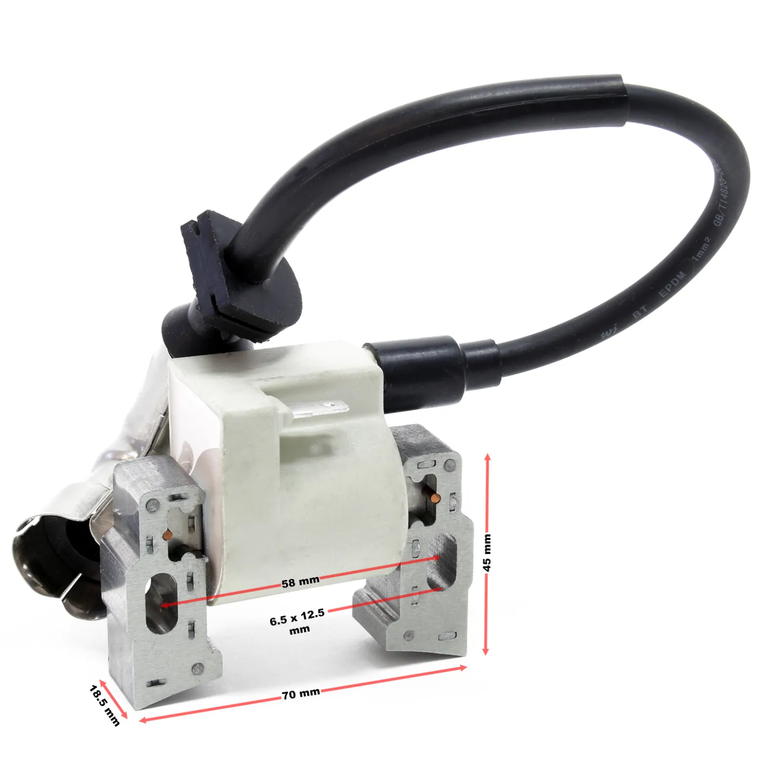 LIFAN Ersatzteil für 20,4 PS Benzinmotor Zündspule links, leistungsstarker 4-Takt Motor, Benzin Motor luftgekühlt, Go-Kart Motor OHV-Ventilsteuerung