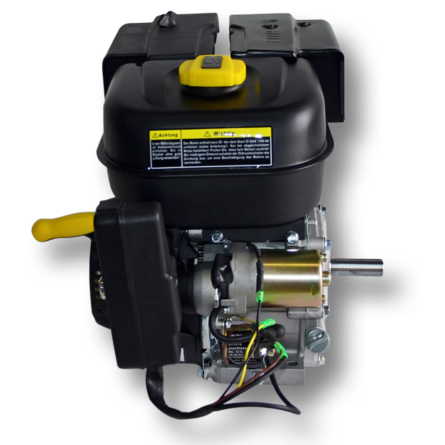 LIFAN 168 FD-2B E-Start Benzinmotor mit 6,5 PS Einzylinder für Kleinmaschinen & Karts, luftgekühlter 4-Takt Motor mit 19,05 mm Kurbelwelle, OHV-Ventilsteuerung & 196 cc Hubraum