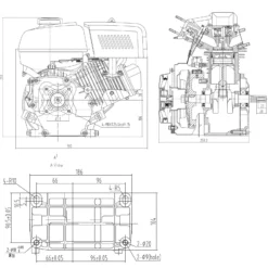 LIFAN 168 Handstart Benzinmotor mit 6,5 PS Einzylinder für Kleinmaschinen & Karts, luftgekühlter 4-Takt Motor mit 19,05 mm Kurbelwelle, OHV-Ventilsteuerung & 196 cc Hubraum