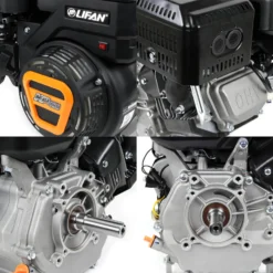 LIFAN KP460 Benzinmotor mit 15,6 PS Einzylinder für Rüttelplatten und Baumaschinen, luftgekühlter 4-Takt Motor mit 25,4 mm Kurbelwelle, OHV-Ventilsteuerung & 459 cc Hubraum