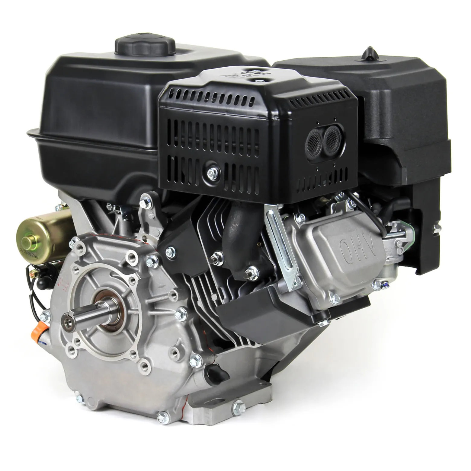 LIFAN KP460E E-Start Benzinmotor mit 16,3 PS Einzylinder für Rüttelplatten und Baumaschinen, luftgekühlter 4-Takt Motor mit 25 mm Kurbelwelle, OHV-Ventilsteuerung & 459 cc Hubraum
