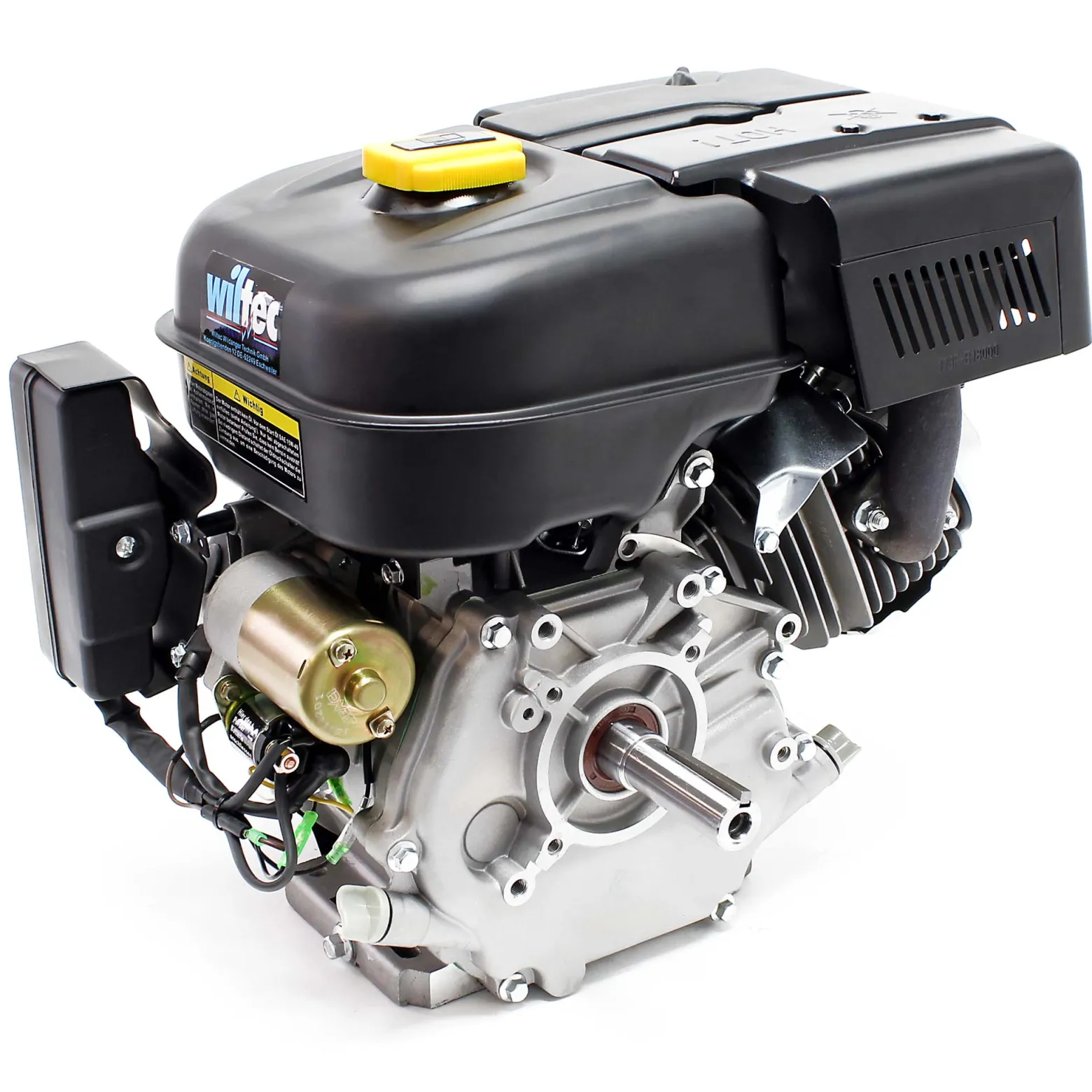 LIFAN 177 6,6 kW (9 PS) Einzylinder Benzinmotor mit Seilzug- und E-Start für Kleinmaschinen & Karts, luftgekühlter 4-Takt Motor mit 25,4 mm Kurbelwelle, OHV-Ventilsteuerung & 270 cc Hubraum