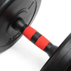 LUXTRI Kurzhantel Set 30 kg mit 16 Zement Hantelscheiben, 2 Hantelstangen gerändelt Sternverschluss Hantel Set verschiedene Gewichte robustes Dumbbell Set mit verstellbaren Hanteln