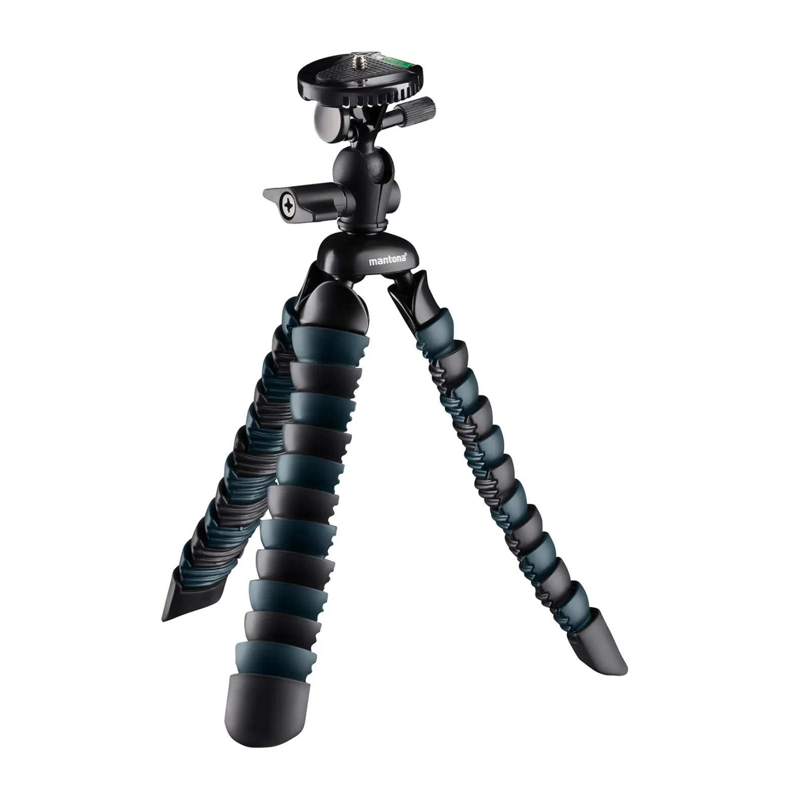 Mantona Armadillo 28 cm Mini Fotostativ, flexibles Pocket Stativ bis 3 kg Traglast, 360° Kugelkopf, kompatibel mit GoPro Hero, Insta360, DSLR-Kameras & Smartphones