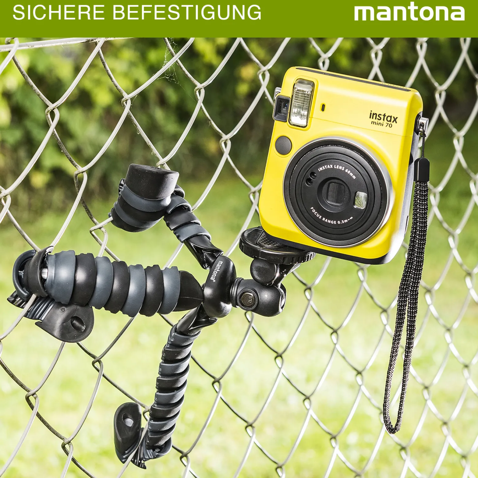 Mantona Armadillo 28 cm Mini Fotostativ, flexibles Pocket Stativ bis 3 kg Traglast, 360° Kugelkopf, kompatibel mit GoPro Hero, Insta360, DSLR-Kameras & Smartphones