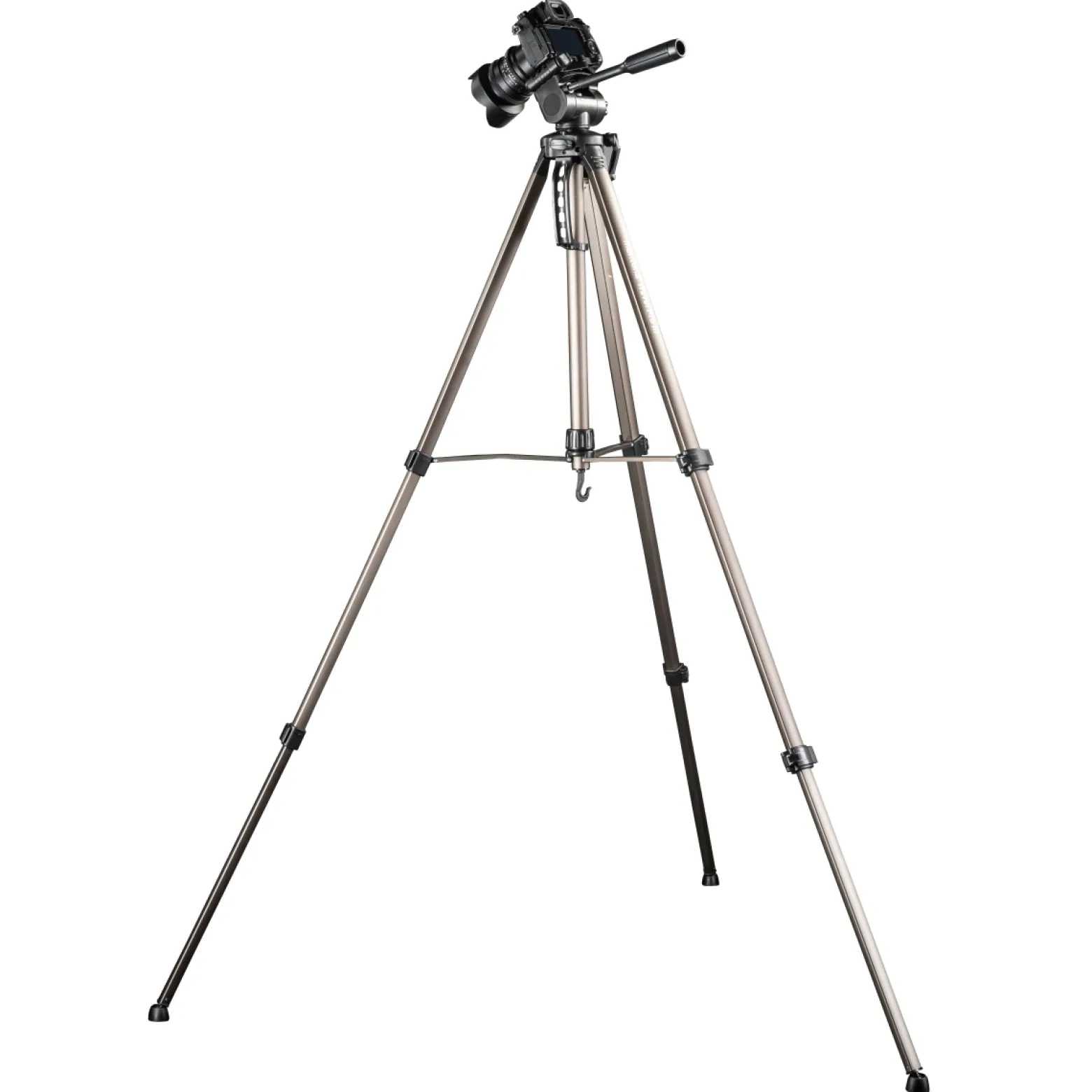 Mantona Basic Travel Pro III Fotostativ 63-168 cm max. 3 kg Aluminium Dreibein Videostativ mit Schnellwechselplatte und Tasche