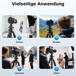 Mantona Kodiak XL 324 + Onyx 12 Kugelkopf Set Fotostativ mit Stativkopf aus Aluminium mit Arca Swiss kompatibler Schnellwechselplatte
