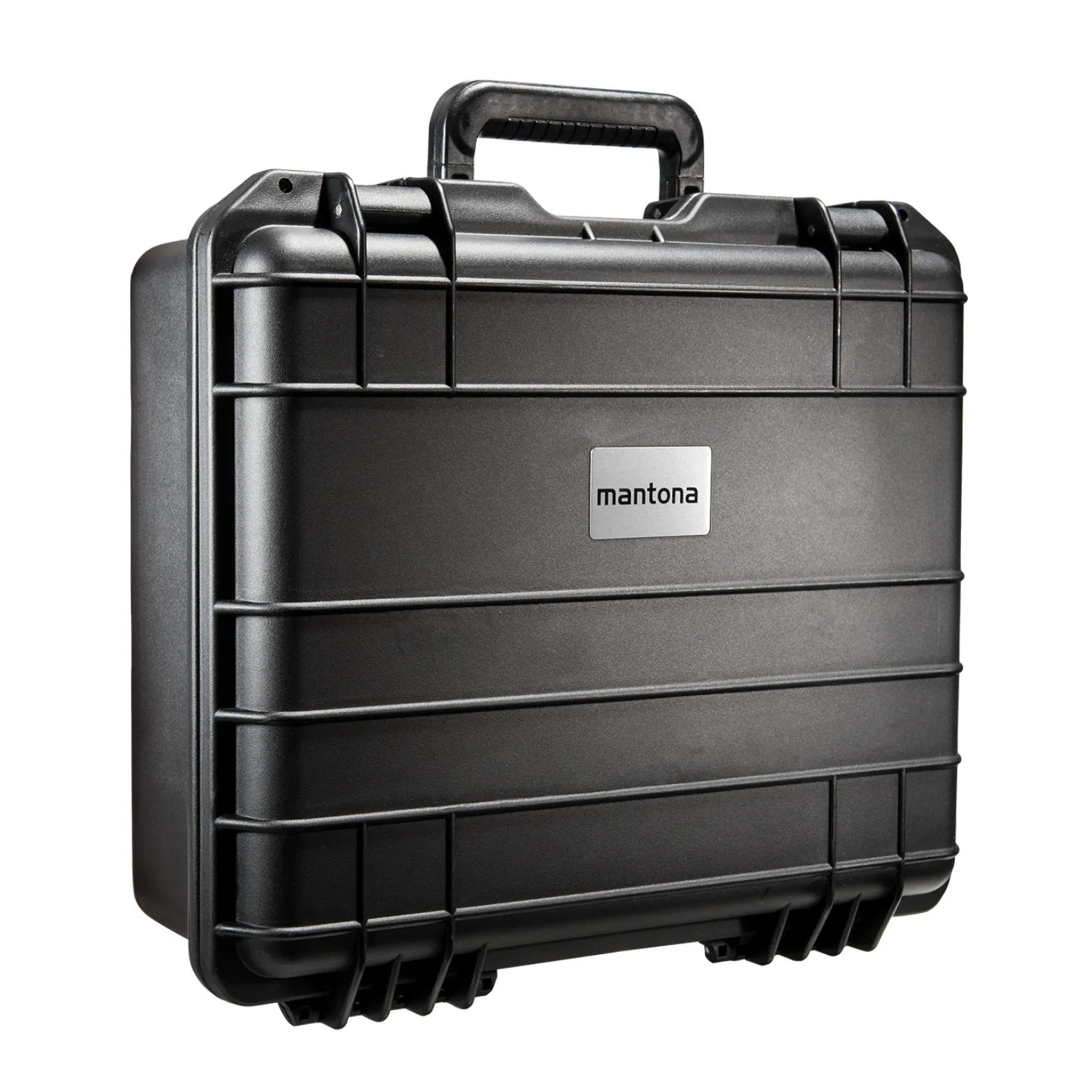 Mantona Outdoor Schutzkoffer M+, wasserdichter Fotokoffer 18 l , Kamerakoffer staubdicht & stoßfest, Transportkoffer mit Schaumstoffeinlagen, ideal für Kameras, Objektive & Zubehör