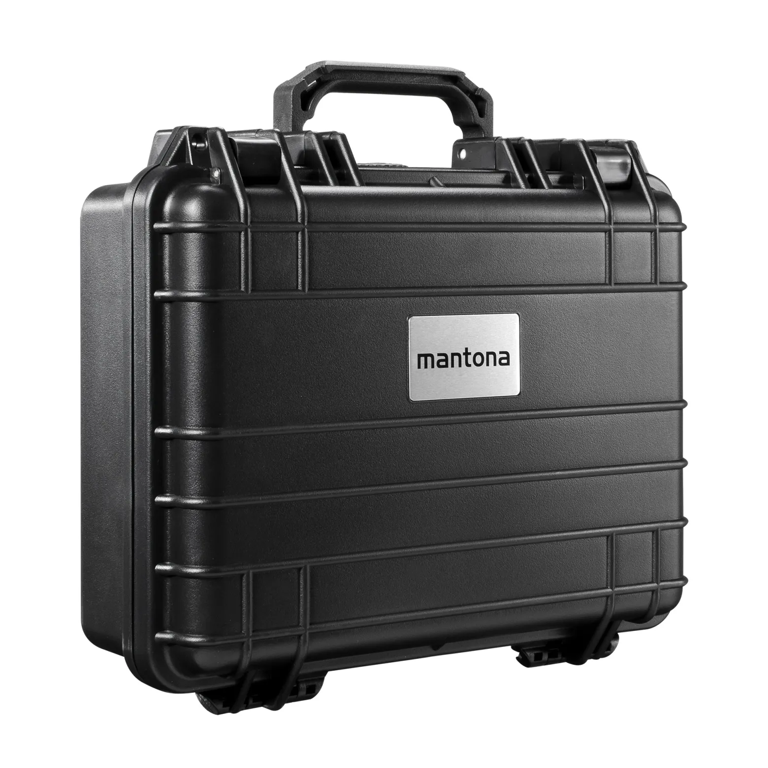 Mantona Outdoor Schutzkoffer M, wasserdichter Fotokoffer 11 l , Kamerakoffer staubdicht & stoßfest, Transportkoffer mit Schaumstoffeinlagen, ideal für Kameras, Objektive & Zubehör