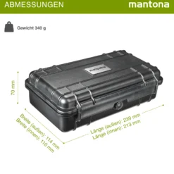 Mantona Outdoor Schutzkoffer XS, wasserdichter Fotokoffer, Kamerakoffer staubdicht & stoßfest, Transportkoffer mit Schaumstoffeinlagen, ideal für Kameras, Objektive & Zubehör