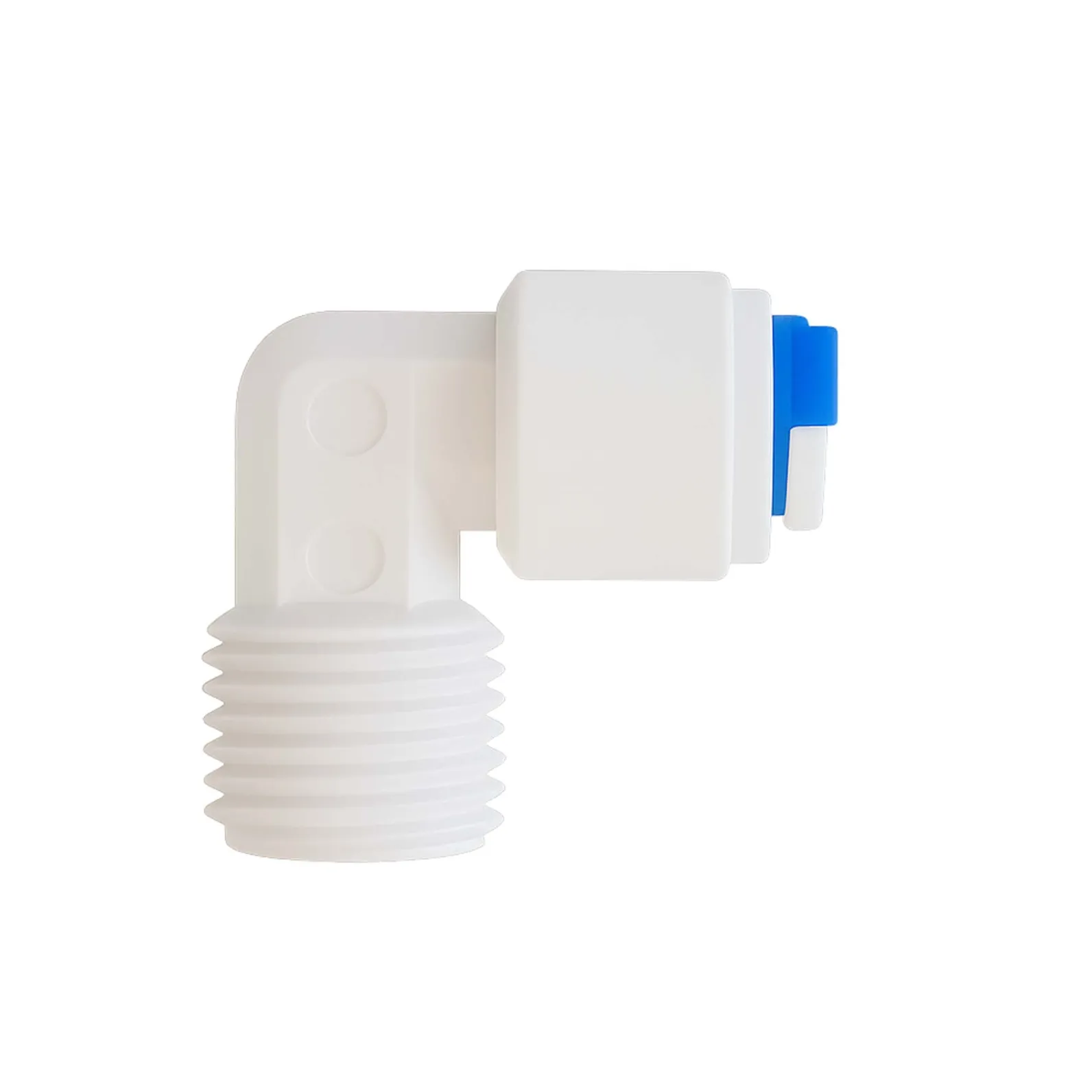 Naturewater 90° Jaco Fitting für Schlauch 6,35 mm (1/4") und mit 13,12 mm (1/4") AG, für Trinkwasser Ultrafiltration Mikrofilter Umkehrosmose (RO)