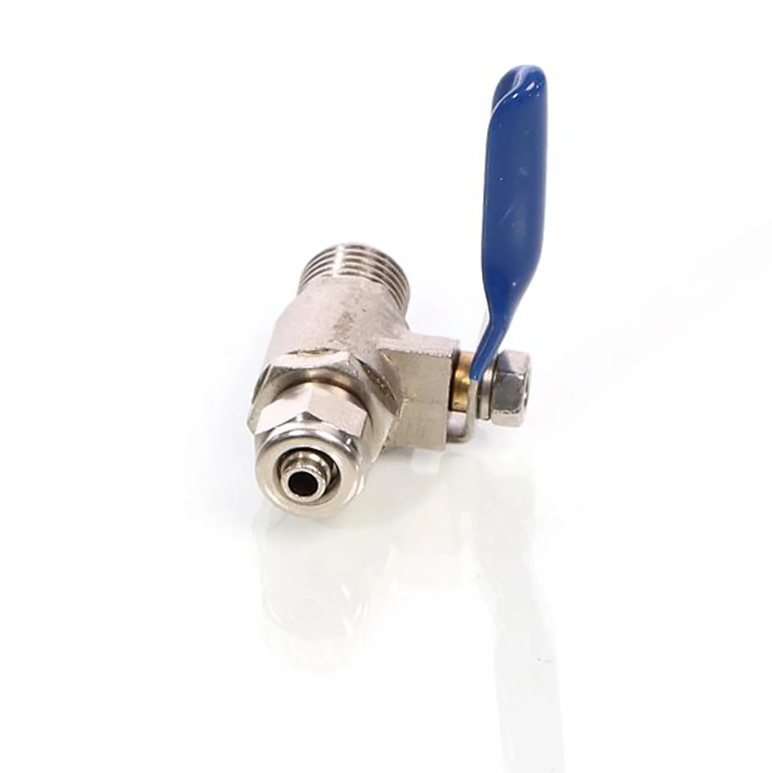 Naturewater Kugelventil mit Jaco Fitting, 6,35 mm (1/4") AG und Schlauchanschluss, Ventil für Umkehrosmose, für Trinkwasser, Umkehrosmose (RO)