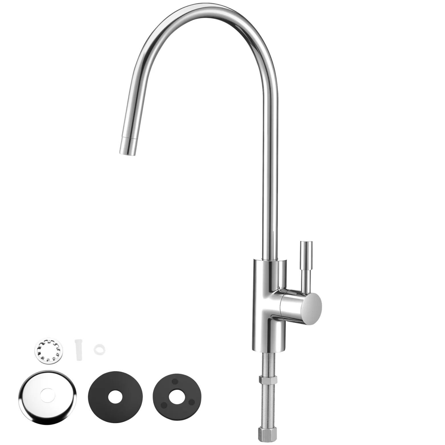 Naturewater 6,35 mm (1/4") Wasserhahn Design II D-13, Wasserhahn Armatur für Umkehrosmose und Wasserfilteranlagen, Küchenarmatur 360° schwenkbar