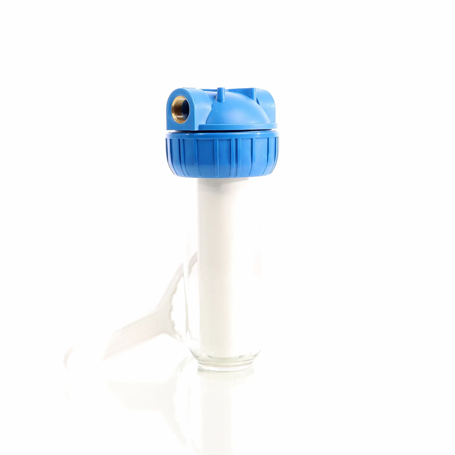 Naturewater NW-BR10B-S 1 Stufen Wasserfilter, 5 µ, 26,16 mm (3/4") Filtereinsatz, Ø60 mm PP Kartusche, Filter Wandhalterung, Filterschlüssel, Sedimentfilter