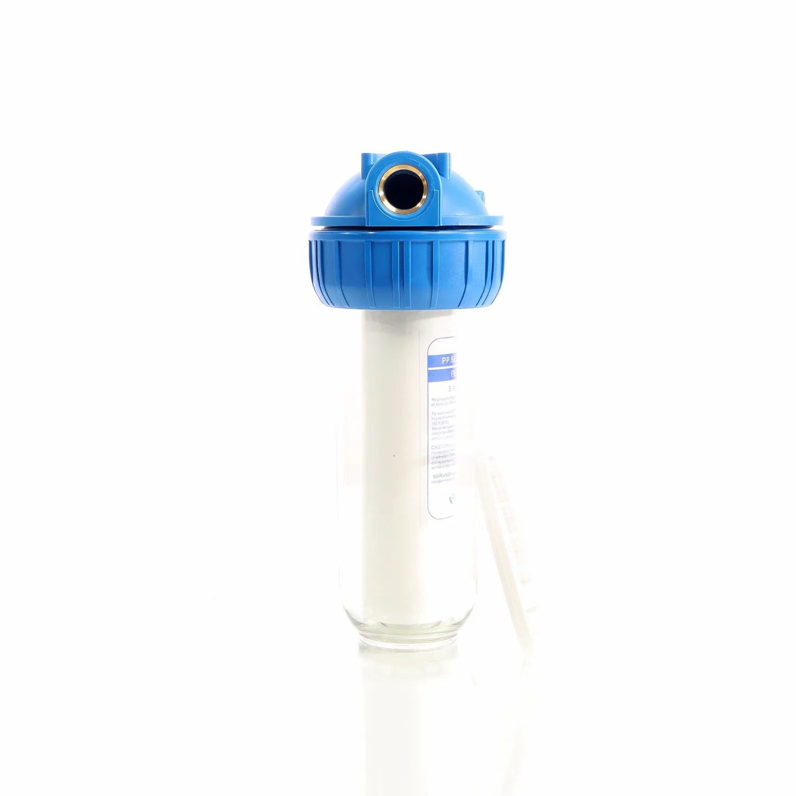 Naturewater NW-BR10B-S 1 Stufen Wasserfilter, 5 µ, 26,16 mm (3/4") Filtereinsatz, Ø60 mm PP Kartusche, Filter Wandhalterung, Filterschlüssel, Sedimentfilter