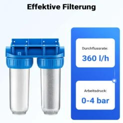 Naturewater NW-BR10B3 2 Stufen Wasserfilter Doppelfilter, 5 µ, 20,67 mm (1/2