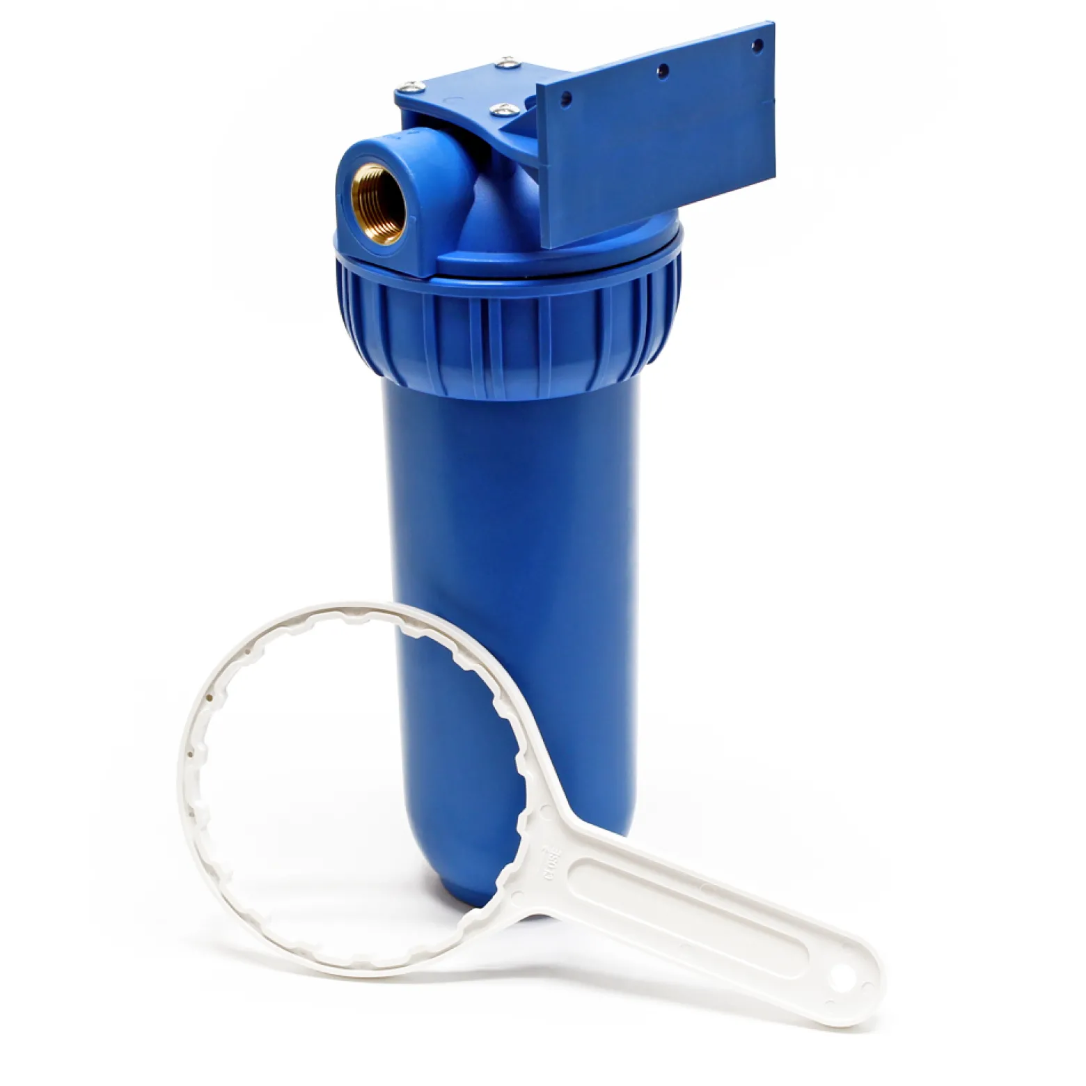 Naturewater NW-BR10B1 1 Stufen Wasserfilter, 5 µ, 26,16 mm (3/4") Filtereinsatz, Ø60 mm PP Kartusche, Filter Wandhalterung, Filterschlüssel, Sedimentfilter