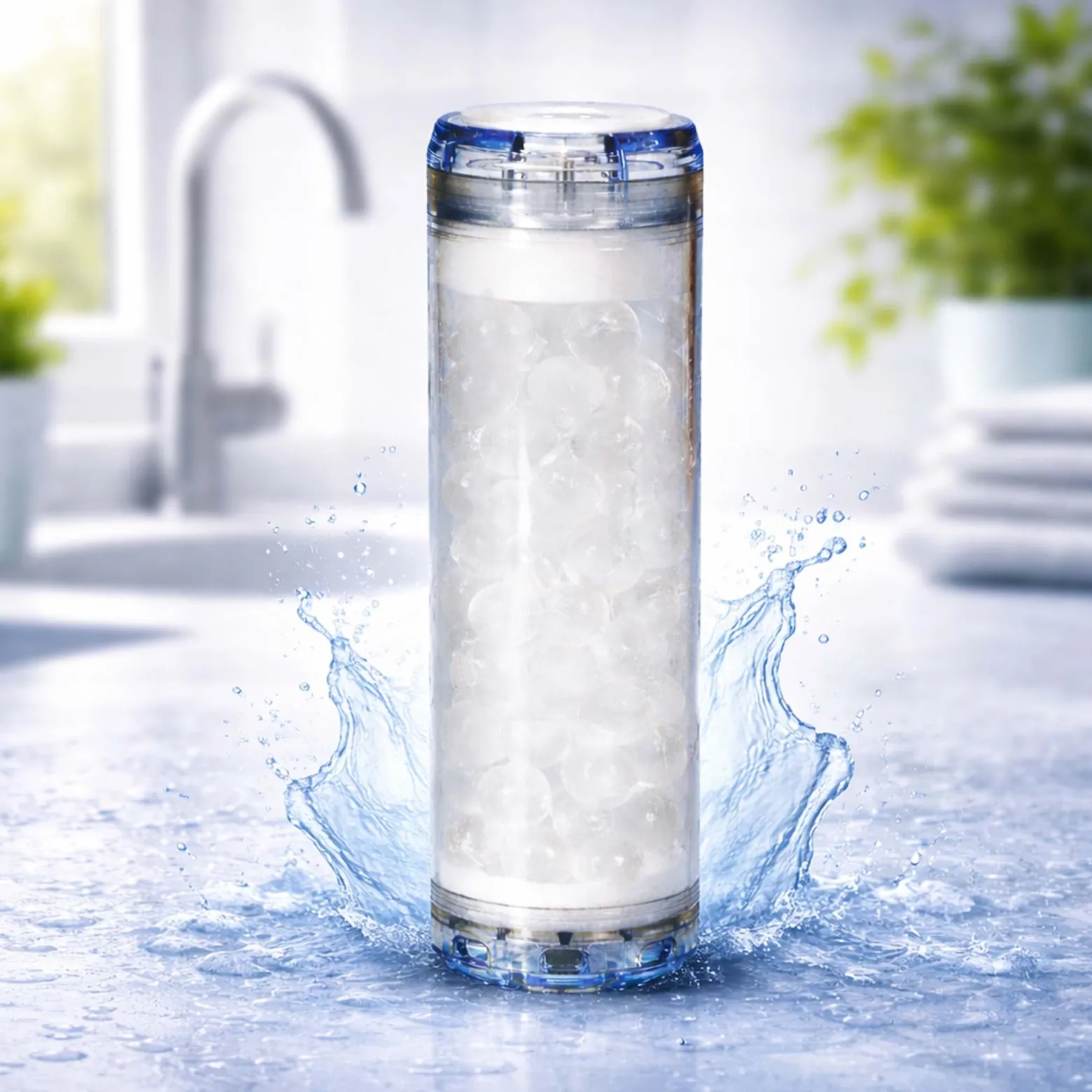 Naturewater Siliphos Filter 790 g, Siliphos-Kartusche, Filter zur Wasserenthärtung/Entkalkung für Spülmaschine und Waschmaschine
