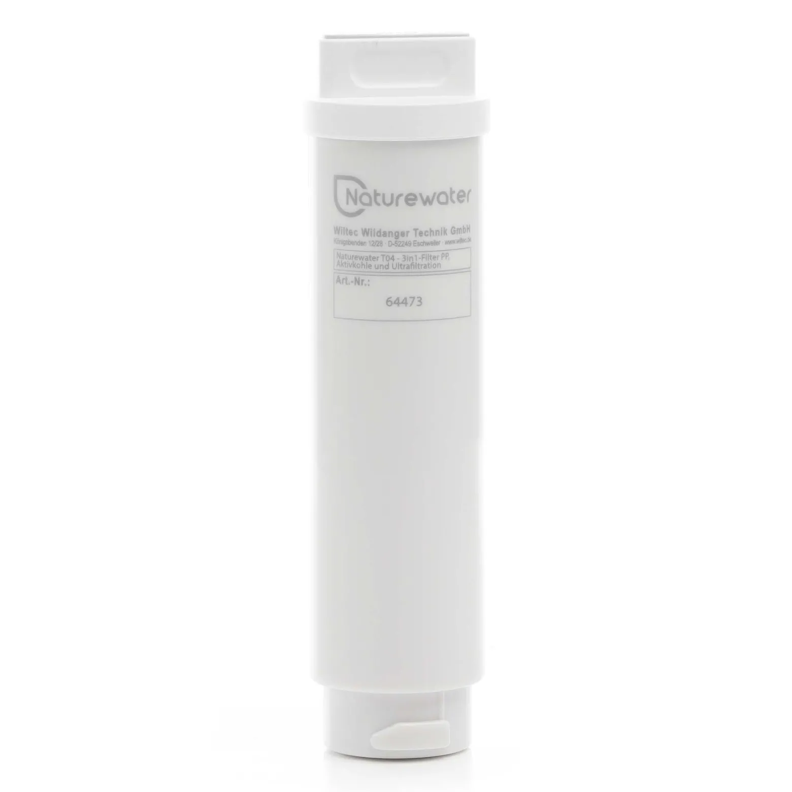 Naturewater T04 Kompakter 3 in 1 Filterkartusche, mit PP Sedimentfilter, Aktivkohle Filter und Ultrafilter, Trinkwasserfilter Wasserfilter