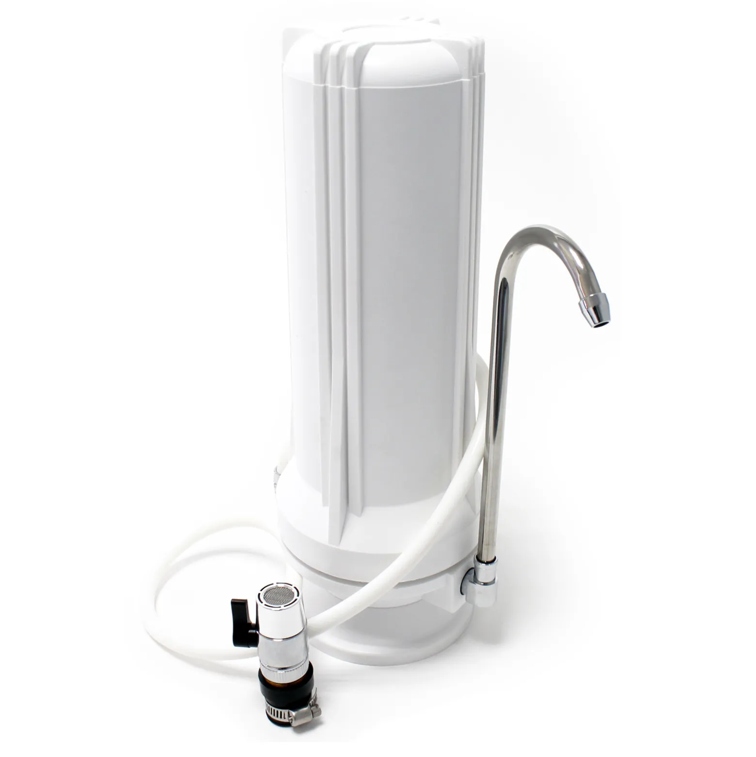 Naturewater TR201 1 Stufen Counter Top Wasserfilter, 5 µ, Filtereinsatz, Kartusche Filter, mit Universaladapter, Sedimentfilter