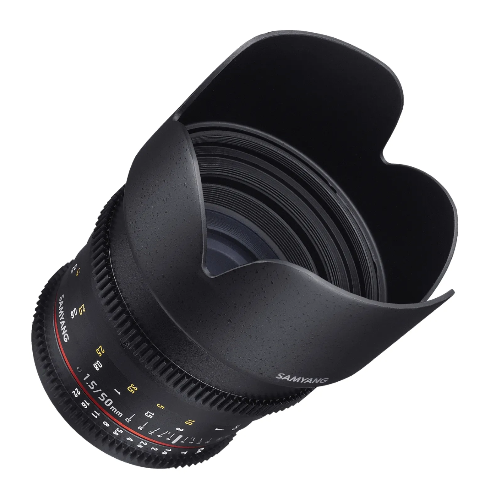 Samyang MF 50 mm T1,5 Video Objektiv DSLR MFT für Vollformat und APS-C Kameras mit stufenloser Blende und weichem Fokus Kameraobjektiv für professionelle Filmaufnahmen