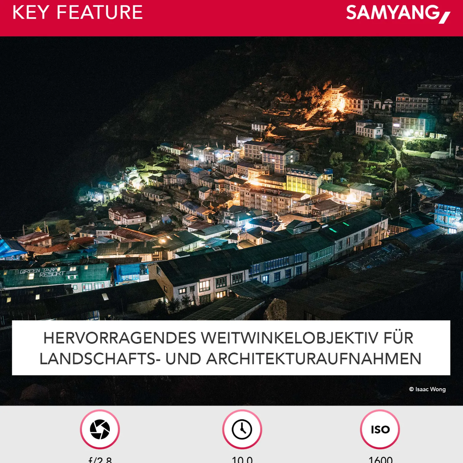 SAMYANG 14mm T3.1 VDSLR ED AS IF UMC II Canon EF manueller Fokus Videoobjektiv 0,8 Zahnkranz Gear, Weitwinkelobjektiv schwarz