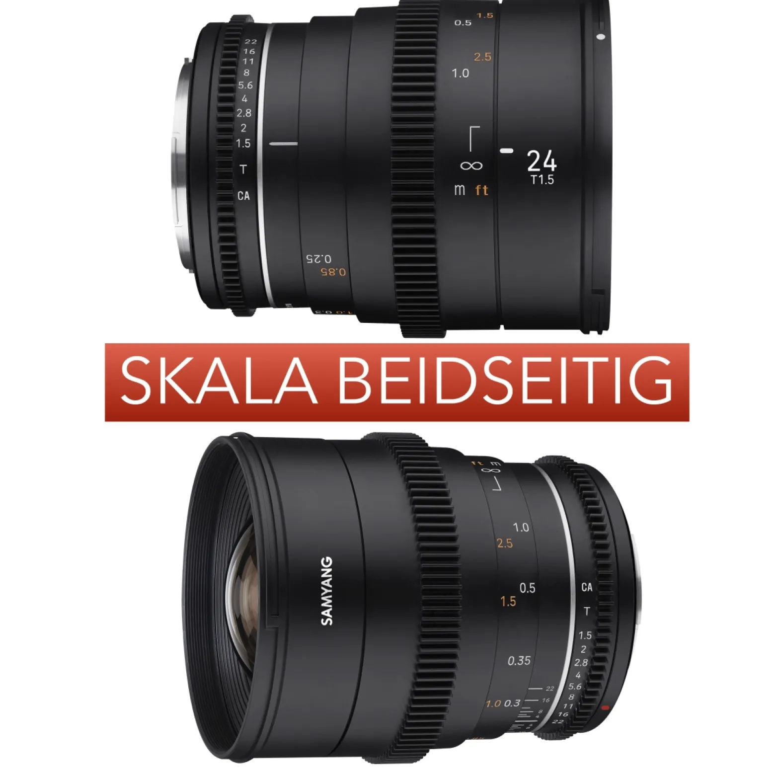 Samyang Weitwinkel Cine- und Video Objektiv MF 35mm T1,5 VDSLR MK2 MFT – lichtstark T1,5 für MFT Mount, 35 mm Festbrennweite, Follow Focus Zahnkränze Vollformat, APS-C und MFT, 8K Auflösung