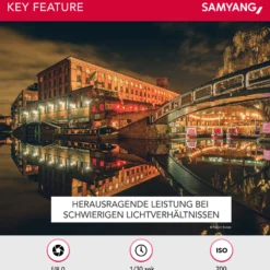 Samyang Weitwinkel Festbrennweite Objektiv 12mm F2.0 APS-C kompatibel mit Fuji X – APS-C, MF – für Kamera X-T5, X-H2, X-H2s, X-T4, X-T30, X-T30 II, X-T200, X-Pro3, X-A7, X-T100, X-T3 – schwarz