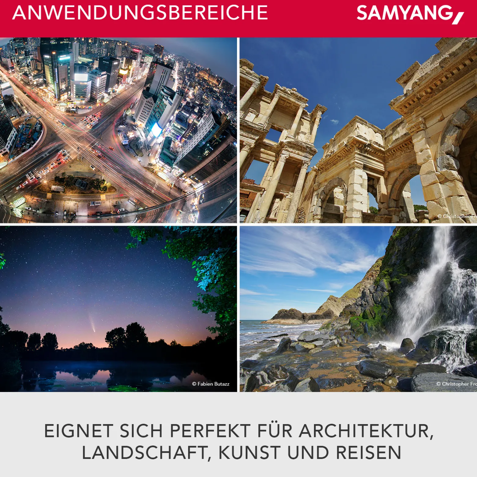 Samyang Weitwinkel Festbrennweite Objektiv 12mm F2.0 APS-C kompatibel mit Sony E – APS-C, MF – für Kameras Alpha 6600 6500 6400 6300 6100 6000 5100 5000 – schwarz