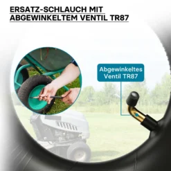 Schlauch für den Rasenmäherreifen 18x8.50-8 mit Winkelventil Reifendecke Reifenschlauch Traktor