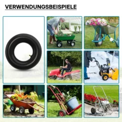 Schlauch für Rasenmäherreifen 16 x 6.50 – 8 mit Winkelventil zur Selbstmontage