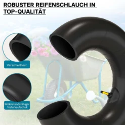 Schlauch für Rasenmäherreifen 16 x 6.50 – 8 mit Winkelventil zur Selbstmontage