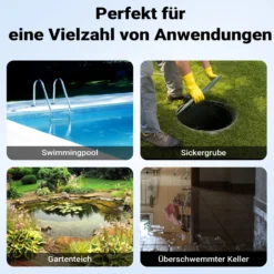 Schmutzwasserpumpe 1100 W 15000 l/h Tauchpumpe Gartenpumpe Brunnenpumpe Entwässerungspumpe