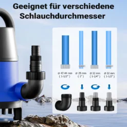 Schmutzwasserpumpe 550 W 10500 l/h Tauchpumpe Gartenpumpe Brunnenpumpe Entwässerungspumpe