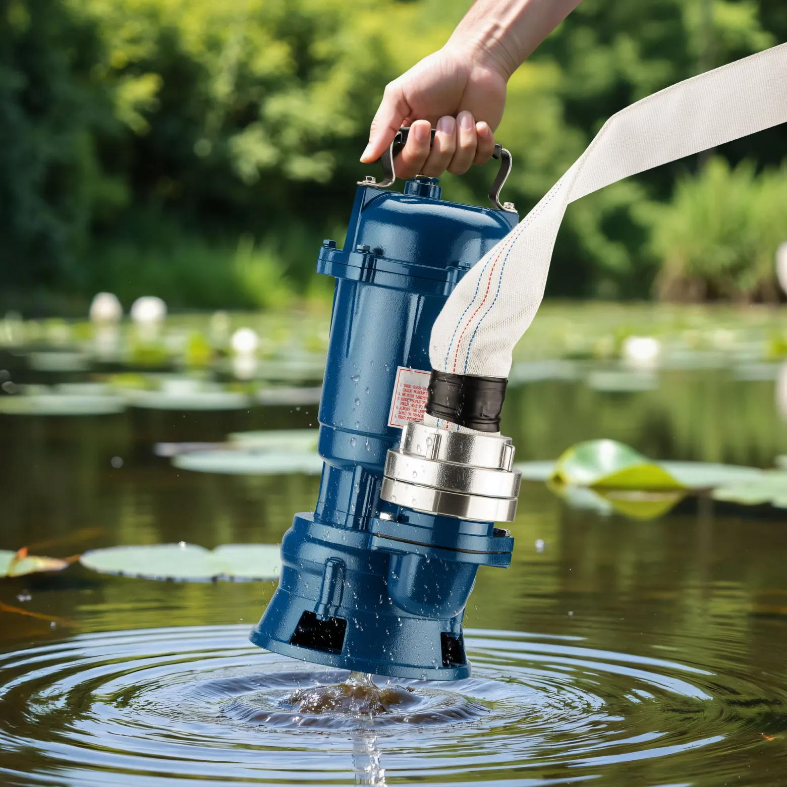 Schmutzwasserpumpe 550 W Tauchpumpe mit 16.200 l/h Fördermenge inkl. 20 m Schlauch Pumpe
