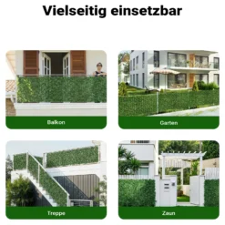 Sichtschutznetz Blätteroptik 300cm x 100cm Mauerabdeckung Sichtschutz Plane Netz