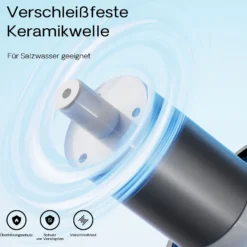 SunSun CEF-26000 Rohrpumpe 26.000 l/h / 135 W Hochleistungs Teichpumpe, Strömungspumpe mit Keramikwelle, Umwälzpumpe, Teichfilter