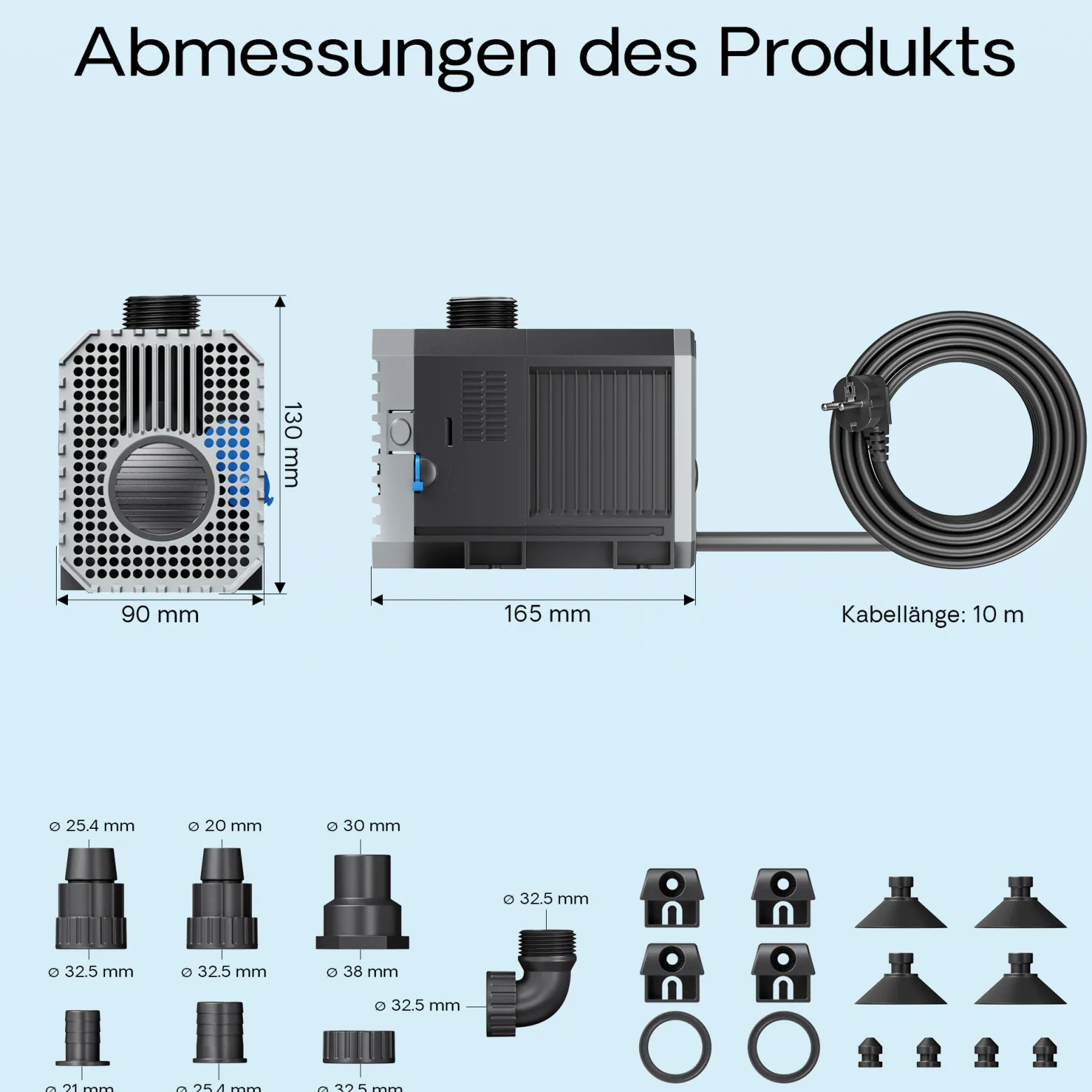 SunSun CHJ-6000 ECO Teichpumpe 6000 l/h / 100 W, energiesparende Filterpumpe, Bachlaufpumpe für Koiteiche, Umwälzpumpe, Gartenteichpumpe